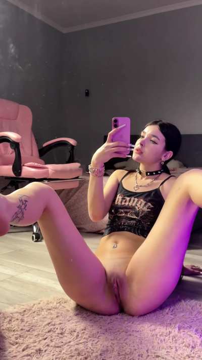 my small goth body but my pussy is so needy and hungry