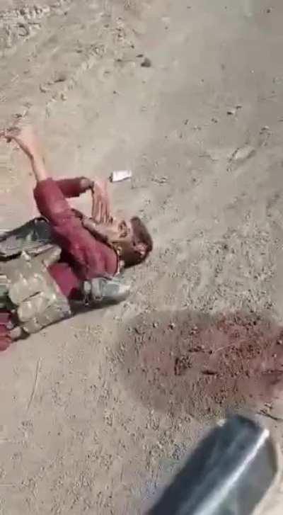 [NSFW, dead bodies] Azerbaijani soldier shares a video showing dead Armenian soldiers. He calls them "serefsizler ermeniler" (honourless Armenians) and complains that they tried to run. It was shared today at 11am via Telegram, can't share the link to sou