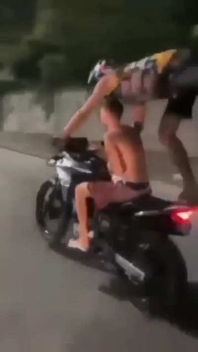 WCGW pulling wheelies half naked
