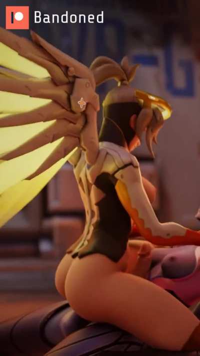 Futa Mercy riding Futa Widowmaker (Bandoned) [Overwatch]