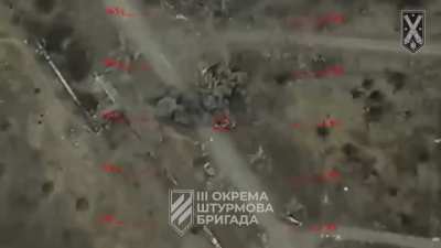 3 separate assault brigade damages Russian equipment. Outskirts of Avdeevka. March 18, 2024