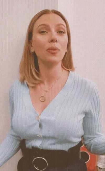 What is Scarlett Johansson saying to you?