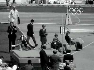 Dick Fosbury Changes The High Jump Forever At The 1968 Mexico Olympics, High Jumpers Would Go Over The Bar Feet First. Fosbury Revolutionized The Sport When He Decided To Jump Backwards And Head First. It's Called "The Fosbury Flop".