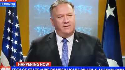 Secretary Pompeo at a briefing just now: "There will be a smooth transition to a second Trump administration."