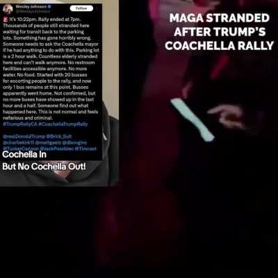 Trump supporters abandoned at Coachella after rally