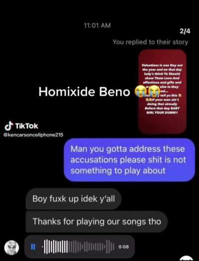 Beno responds in DM&rsquo;s