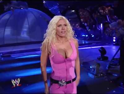 Torrie Wilson unzipping after match