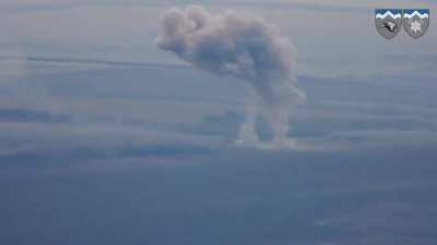 Ukrainian drone operator spots Russian stockpile (mines, explosives), getting destroyed by artillery