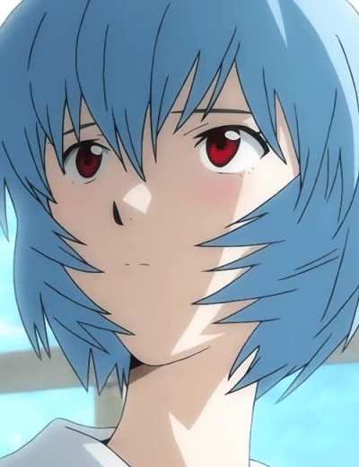 Rei gets blushed as shinji gives her a bento
