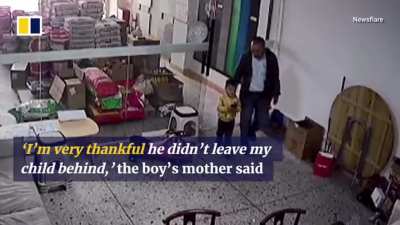 Quick-thinking man grabs employer&rsquo;s son to safety during earthquake in China