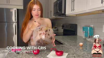 Cooking with Cris - Scat Brownies #1 👩🏼&zwj;🍳💩👩🏻&zwj;🦰