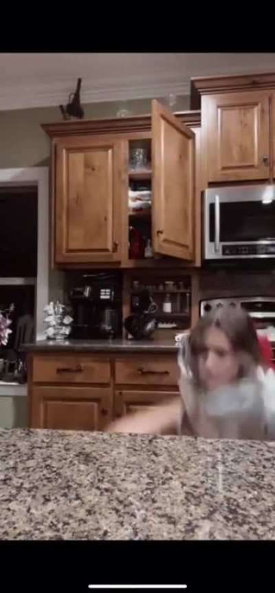 Standing in the counter