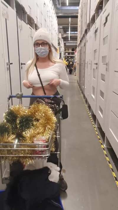 I am pretty sure the staff saw me flashing my boobs in home depot