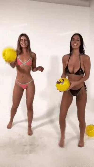 Real casual front and back jiggle action.