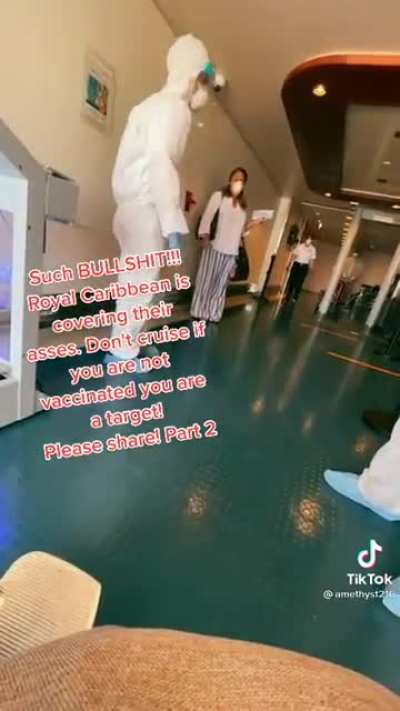 Anti-vax Karen has meltdown as she is thrown off Royal Caribbean cruise after testing positive for COVID