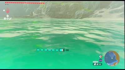 Riding under a Lizalfo in Link's new Submarine!