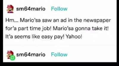 Mario&rsquo;s new job