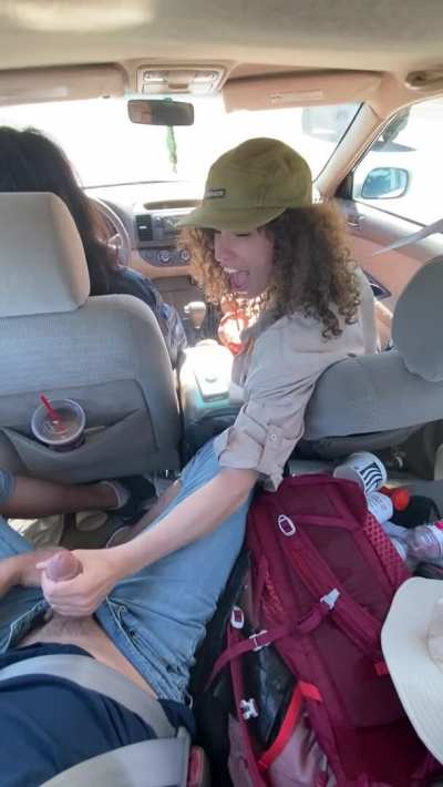 Mom loves touching me in the back seat&hellip; the driver has no idea! [mf] milf