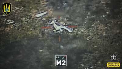 Ukrainian FPV drone intercepts a Russian orlan-10 reconnaissance drone