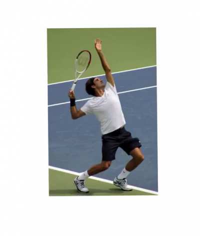 I made this by googling "Federer's serve"