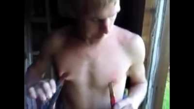 Jumper cables on nipples!