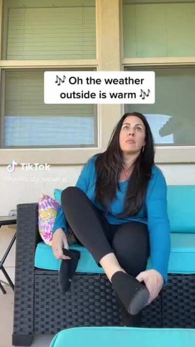 @seriously_sarah_g blue shirt blue couch