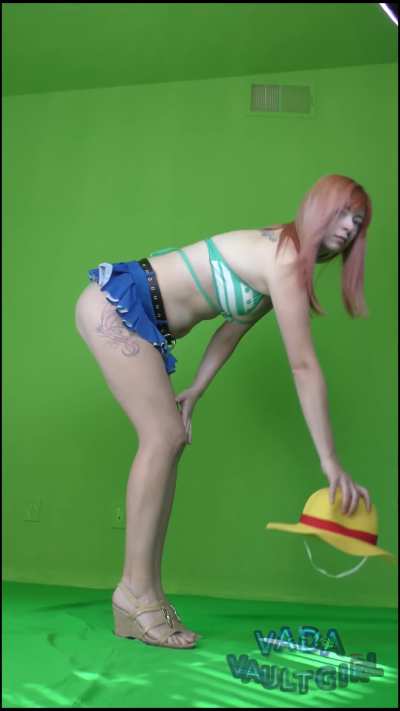 Nami from One Piece winning the shortest skirt contest