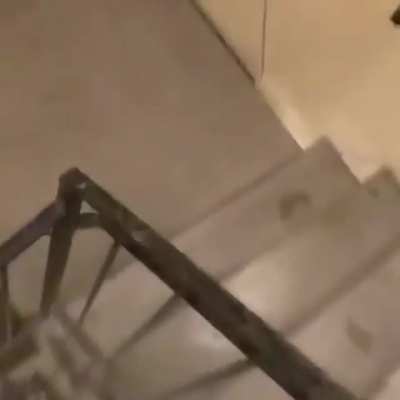 So that's what happens if you jump down a stairwell!