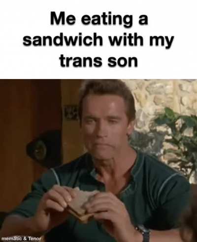 me eating a sandwich