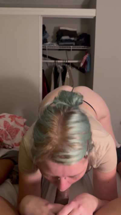 Shaking it while giving me a bj