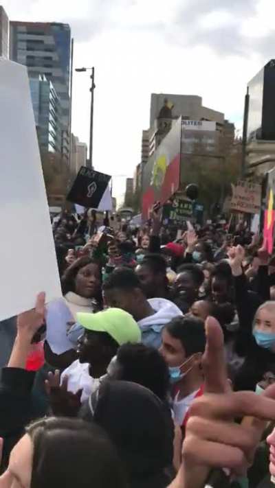 A beautiful moment in Adelaide (Australia) during Saturday&rsquo;s BLM rally.
