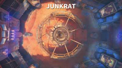 The New Junk City arena announcer has special lines for when one of the "Junkers" enters the ring.