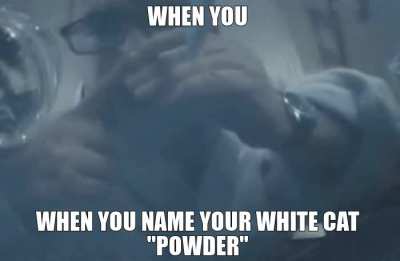 Snuffing powder up my nose