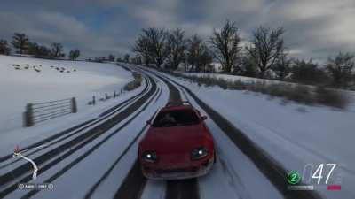 The MK4&rsquo;s front aero extends when the car hits 60MPH, a neat and accurate detail.
