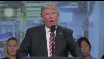 Donald Trump explaining the recent event