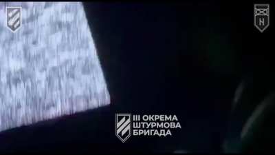 UA "Lumiere Group" drone team intercepted a truck carrying RU infantry and supplies in the Avdiivka area. Feb. 20, 2024 post. [With slow motion replay added]