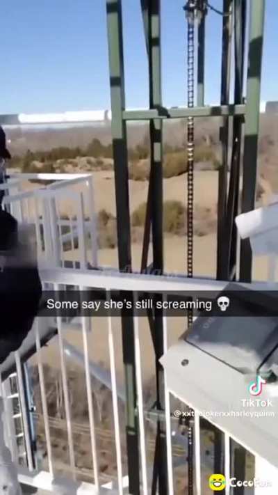 Roller coaster attendant doing a little trolling