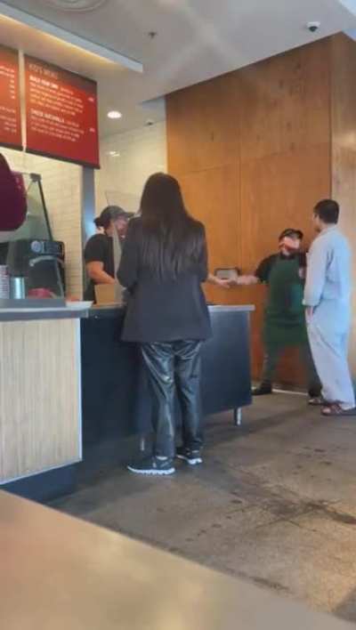 lapping an underpaid Chipotle employee.