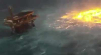 just the ocean burning in the Gulf of Mexico because of a burst pipeline