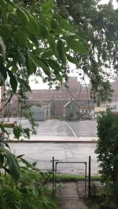 Midday shower from my front porch, happening now