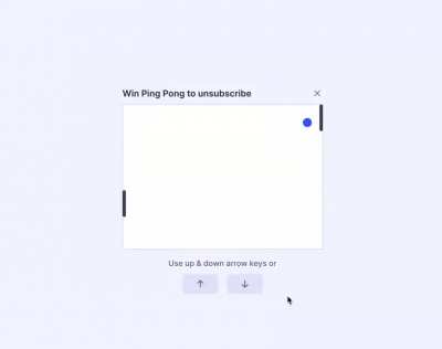 Win PingPong To Unsubscribe