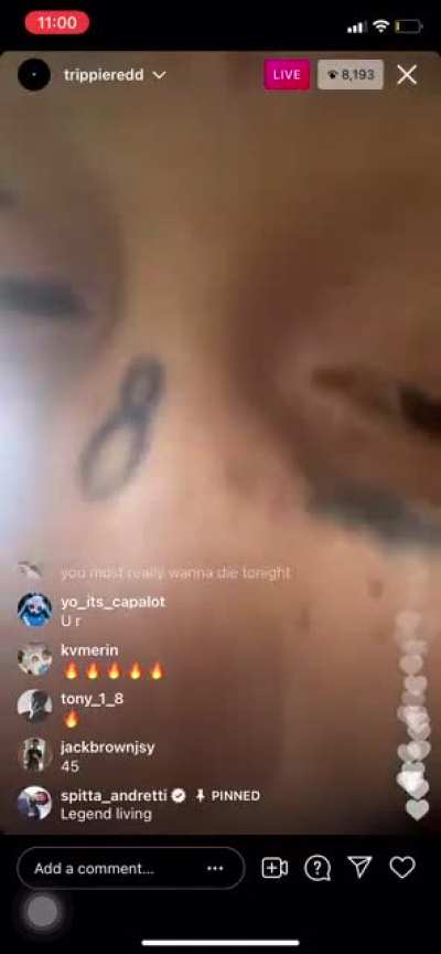 Trippie Redd playing Autograph (on my line) on IG Live &mdash; 05/24/2021