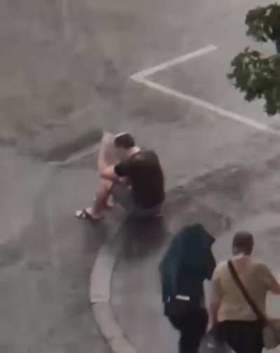 Russian people meet cool autumn rain after months of abnormal heat