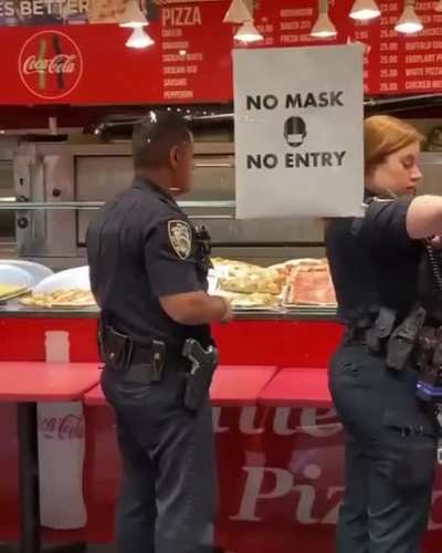 To prohibit entry without mask