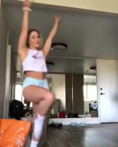 In short shorts