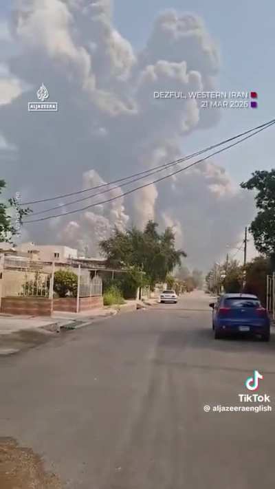 Large air strike hitting in Iran