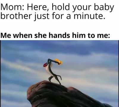 Don't worry, mom, he landed in his crib