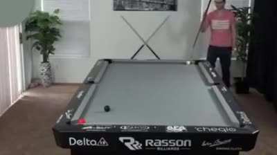 Practising a trick shot