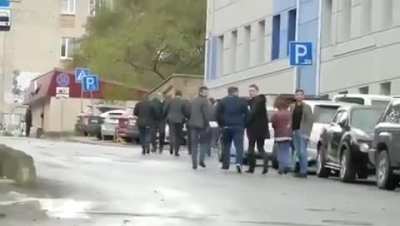 In Vladivostok, Russia, this is how striking dock workers greeted the port's new CEO