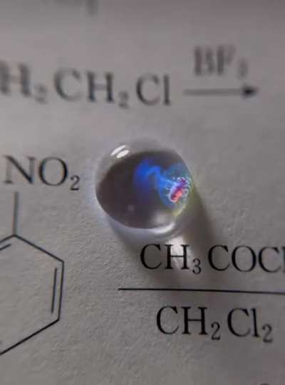 Combining chemicals in a drop of water